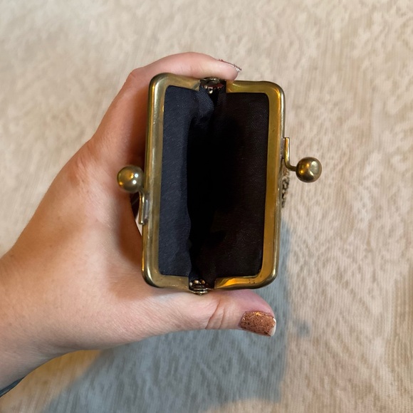 David Jeffrey beaded kiss lock coin purse - Picture 6 of 7